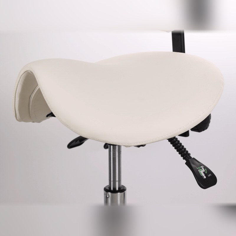 כיסא אוכף מקצועי BEAUTY CHAIR – לבן – תמונה 3