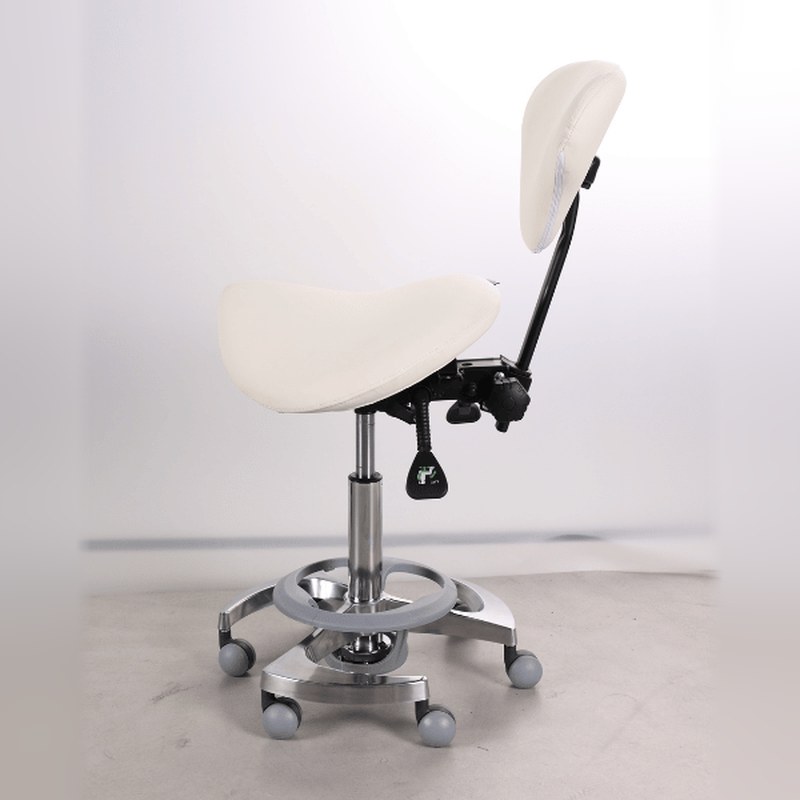 כיסא אוכף מקצועי BEAUTY CHAIR – לבן – תמונה 2