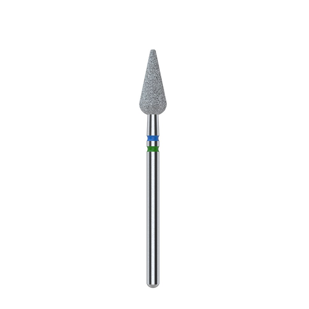 ראש יהלום למכונת שיוף אגס מחודד DUO כחול-ירוק STALEKS EXPERT, קוטר 5 מ"מ, חלק עובד 12 מ"מ