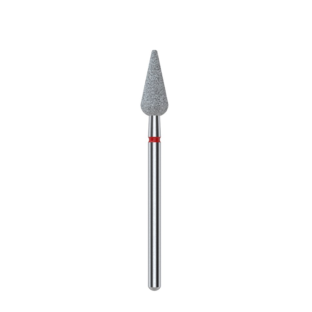 ראש יהלום למכונת שיוף אגס מחודד אדום STALEKS EXPERT, קוטר 5 מ"מ, חלק עובד 12 מ"מ