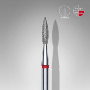 ראש יהלום למכונת שיוף להבה מחודדת אדום STALEKS EXPERT, קוטר 2.1 מ"מ, חלק עובד 8 מ"מ